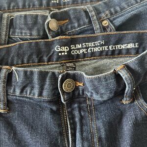 Gap Men's Slim Stretch Jeans - Blue set of two 33/32
